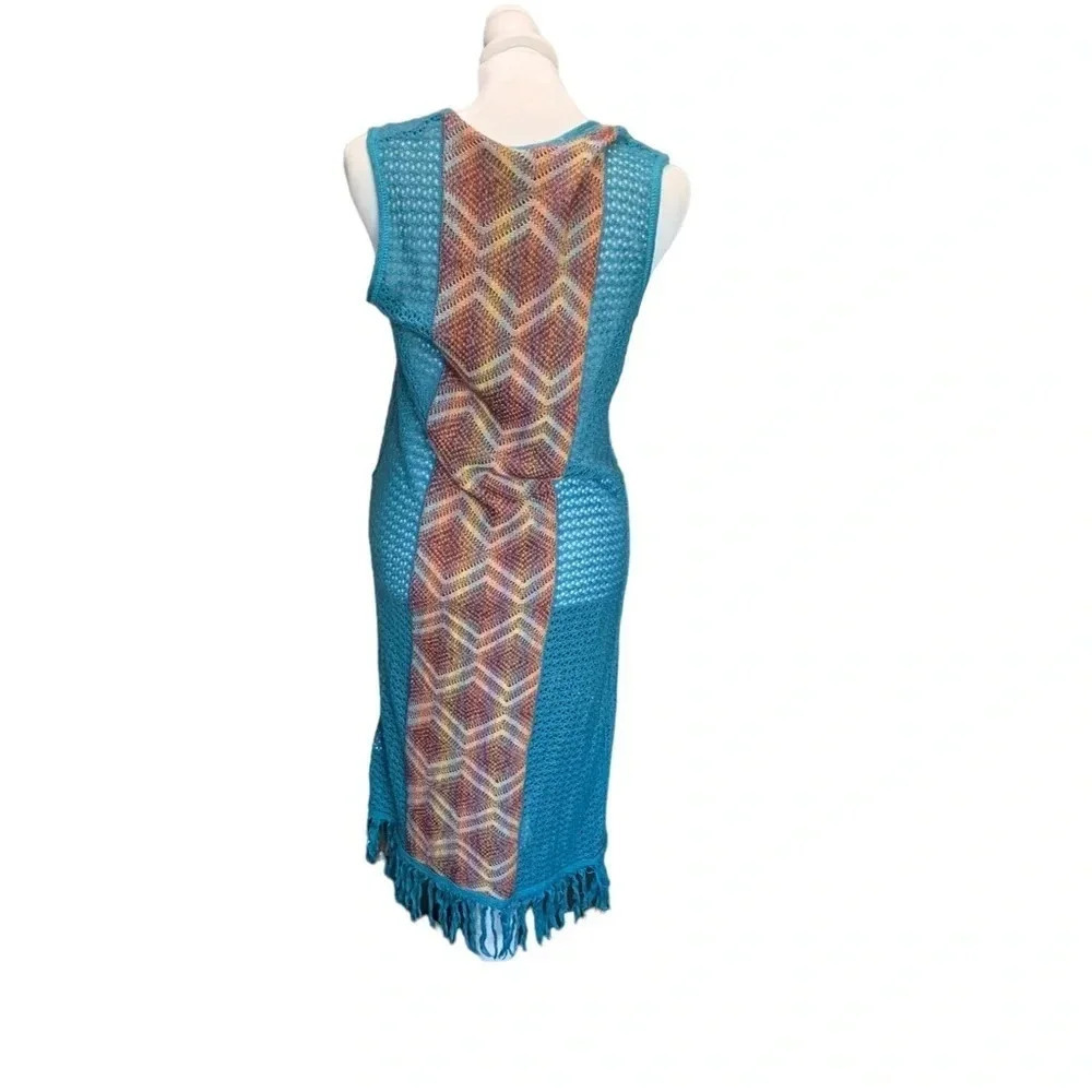 Charming Charlie Long Fringed Sweater Vest Size Small. Boho Festival